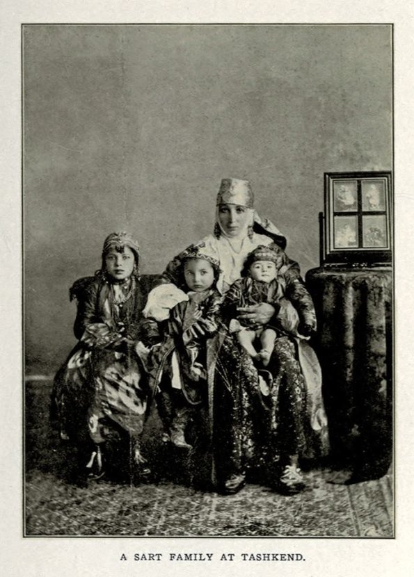 1899 Ташкент Зажиточная Сартянская Семья из Книги У Э Куртиса Туркестан - Сердце Азии