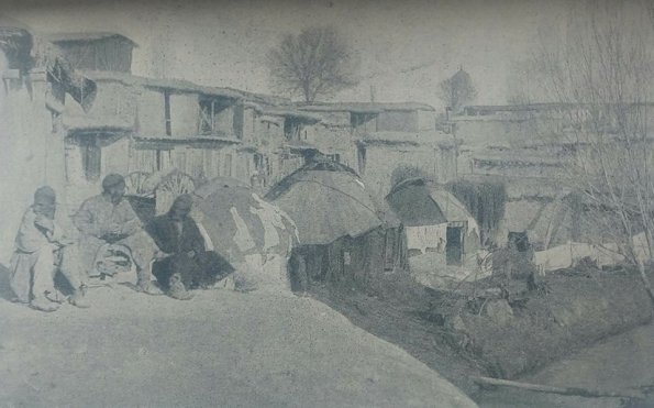 1910 Ташкент Киргизы у Кибиток