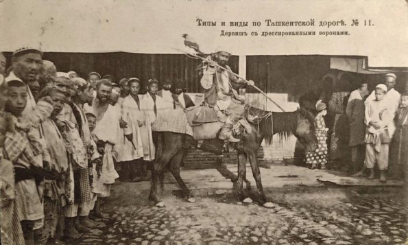 1910 Ташкент Окрестности Дервиш с Дрессированными Воронами