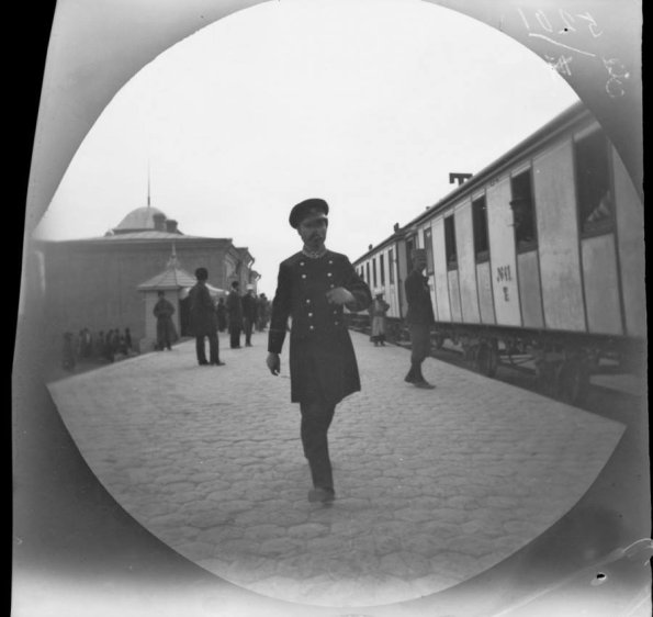 1891 Снимки Томаса Аллена Платформа станции Закаспийской железной дороги