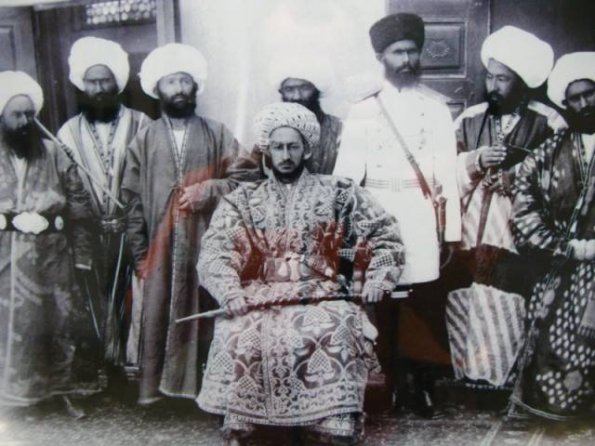 1895 Бек чарджуйский со свитой. Бухарский эмират. Н. Ордэ 1