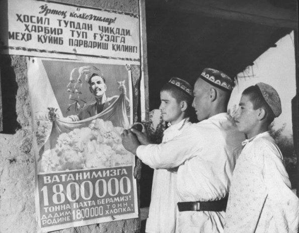 1935 Предпл Узбекистан Плакат о Сборе Хлопка (2)