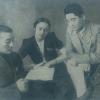 1943 Moskow Gafur Gulyam, Zulfiya, Hamid Alimjan and Aybek