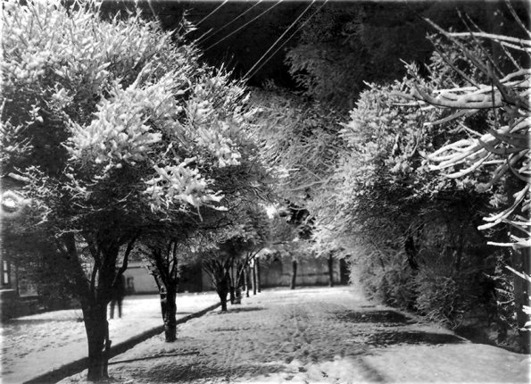 Ашхабад, 1920-е - выпал снег.