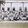 Две группы учителей, окончивших курсы нового туркменского алфавита.  1928-й год.