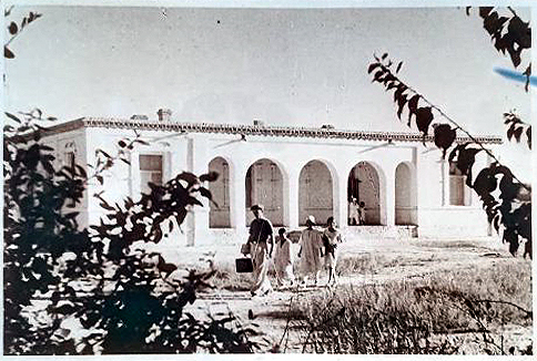 Здание больницы в колхозе. Туркменская ССР. Общий вид 1940-50-е годы