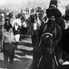Участники конного пробега Ашхабад – Москва на дистанции пробега в РСФСР. 1935