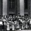 Хо Ши Мин посещает здание Совета министров Туркмении.  Июль 1959 г.