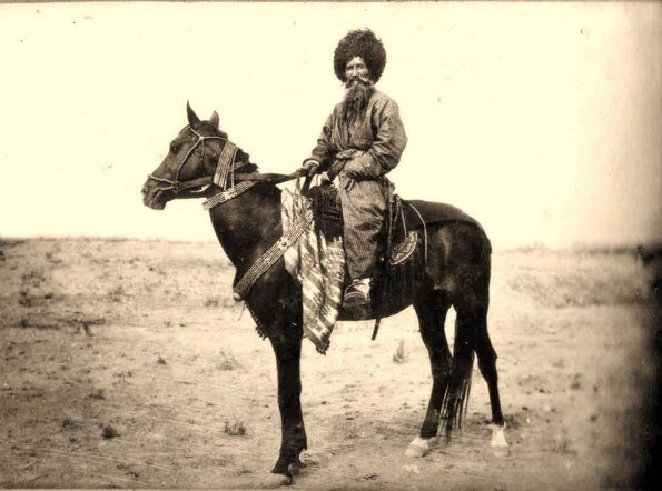 1890 Caspian Turkmenistan Serdar on Horse