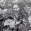 1937 Tajikistan Famer Woman with Cabbage