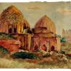 1942 Самарканд Мавзолеи Шахи-Зинда Рисунок В И Кочедамова 1