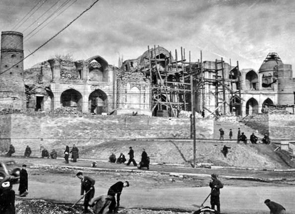 1954 Ташкент Медресе Кукельдаш во Время Восстановительных Работ