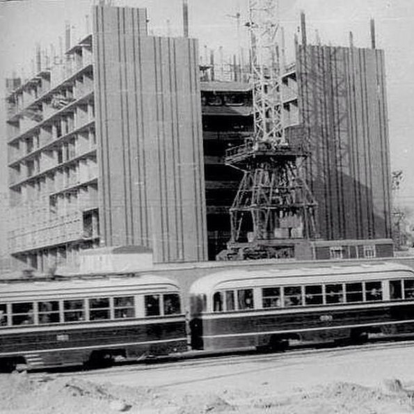 1968 Предпл Ташкеент Строительство Здания Министерств на Площади Ленина