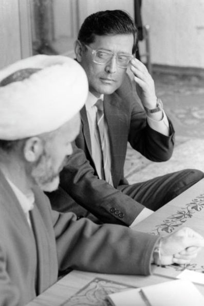 1990 Самарканд Секретарь Ильхом Рашидов на Встрече с Имамом М Меликовым